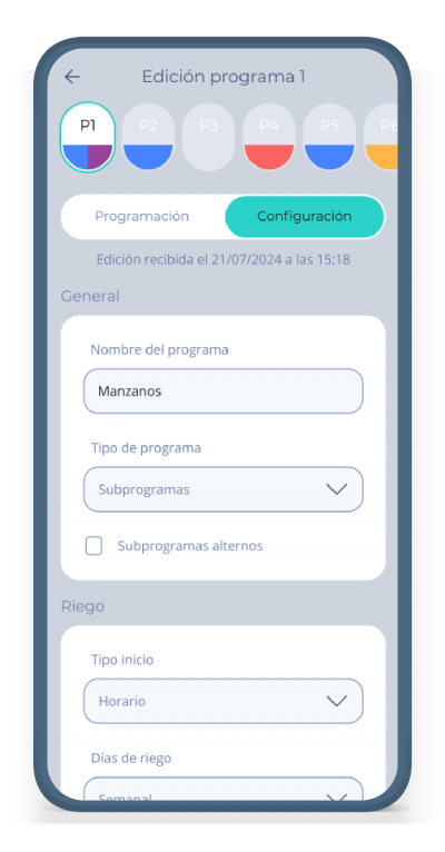 Nueva función muy solicitada: Configuración de programas